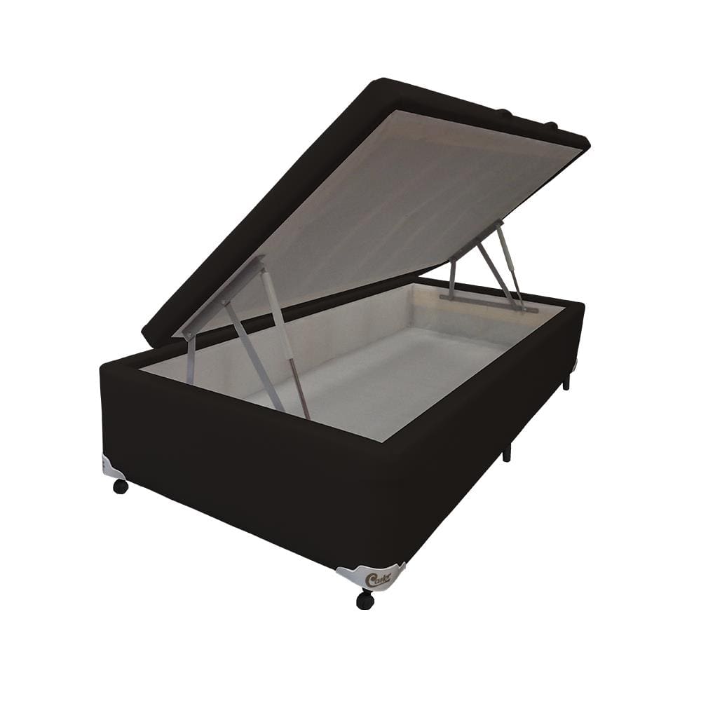 Box Baú Castor Solteiro Preto 88x188x35cm