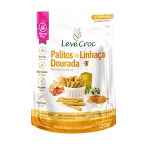 Biscoito Palito Salgado Linhaça Dourada Sem Glúten Leve Crock 120g