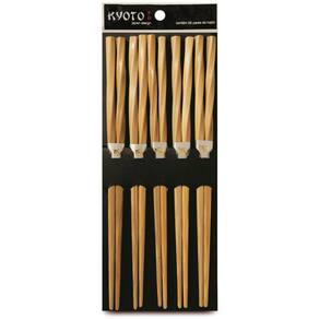Kit Hashi 5 Pares Bambu Natural - Kyoto