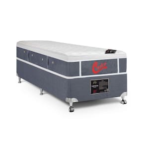 Cama Box + Colchão Castor Solteiro Plush Light Stress One Face Pocket 120x203x61cm