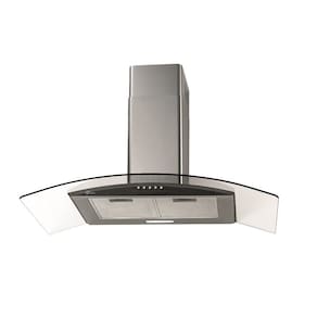 Coifa de Parede Fischer Fit 90cm com Vidro Curvo Inox