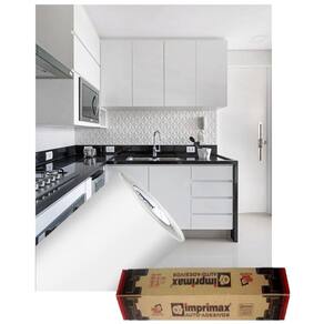 Adesivo para envelopamento de móveis Branco Fosco 2m x 50cm