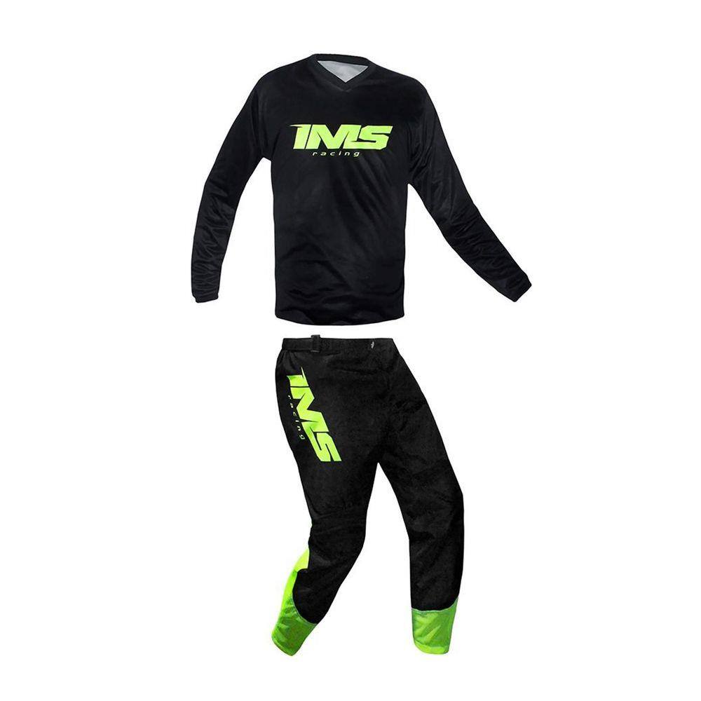 Kit Calça + Camisa IMS MX Preto/Flúor