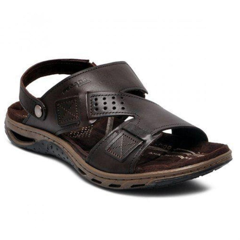 Sandalia Papete Casual Masculina Couro Amortech Pegada 131662