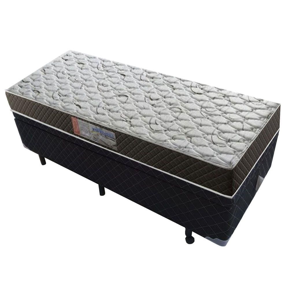 Cama Box Baú Solteiro Colchão Molas Ensacadas Acolchões + Box Poliéster 65x88x188