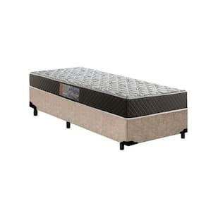 Cama Box Solteiro Colchão Mola Bonnel Acolchões + Box Suede 64x88x188