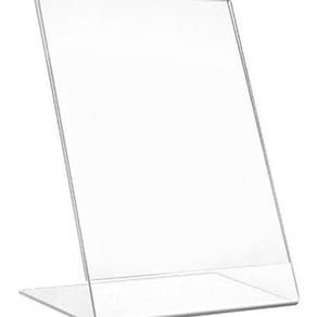 Display A4 L Acrílico Mesa Expositor Papel 05 Peças