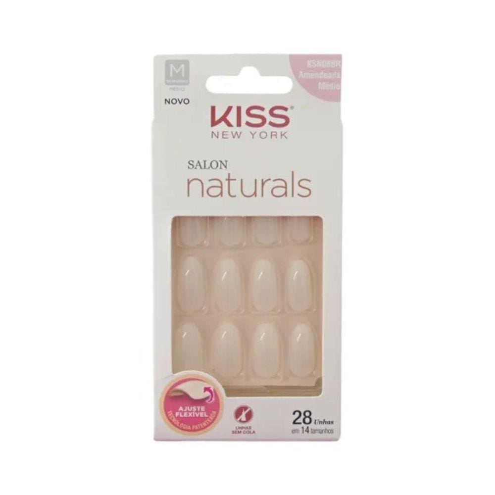Kiss Unhas Postiças Naturais - Amendoada Médio M