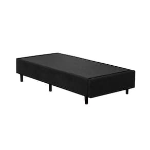 Cama Box Solteirão Acolchões Suede Preto 40x96x203