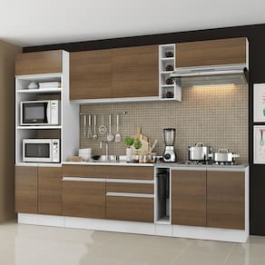 Cozinha Completa Madesa Vicenza com Armário e Balcão (Sem Tampo e Pia)