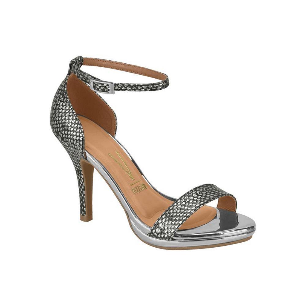 Sandália Salto Fino Prata em Promoção | Ofertas na Americanas