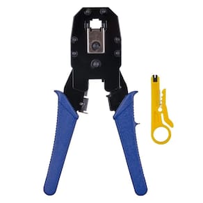 Alicate para Crimpar RJ45/RJ12/RJ11 c/ Keystone+Desencapador