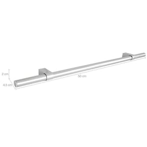 Barra De Utensílios Suporte De Cozinha Redondo Aço Inox 50cm