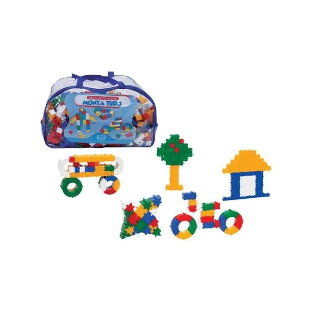Brinquedo Pedagógico Peças De Encaixe Monta Tudo 1000 Peças