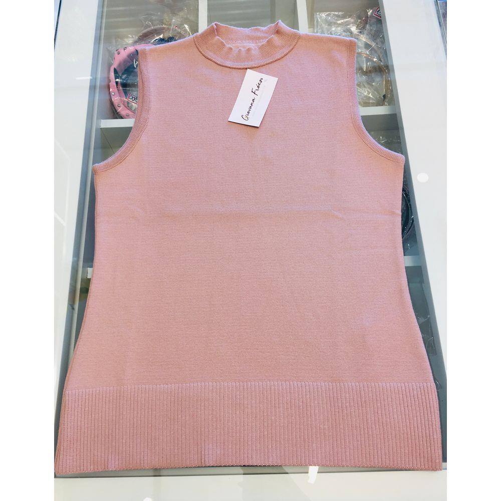 blusa de trico rose