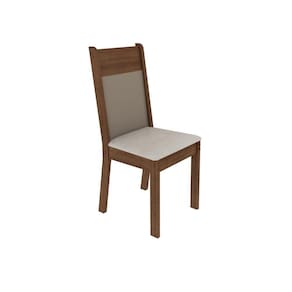 Kit 2 Cadeiras 4280 Madesa Rustic/Crema/Pérola