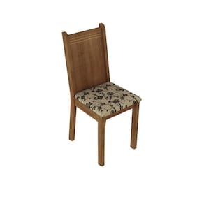 Kit 4 Cadeiras 4290 Madesa Rustic/Bege Marrom