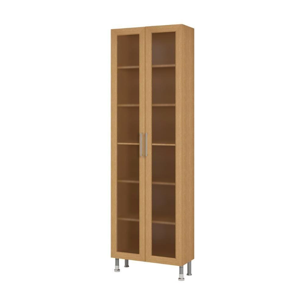 Paneleiro Ditália Aspen 2 Portas de Vidro Carvalho CD-308