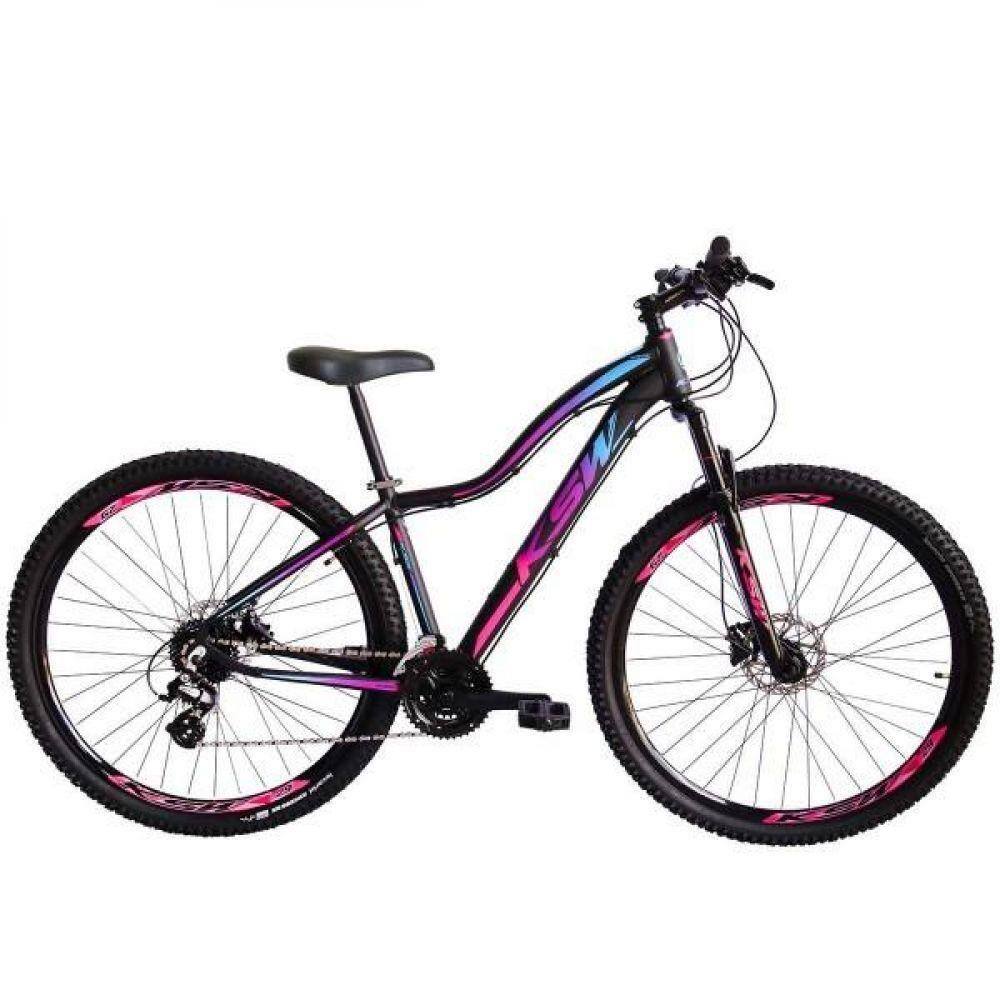 Bicicleta Aro 29 Ksw 21 Marchas Freios A Disco C Trava e K7