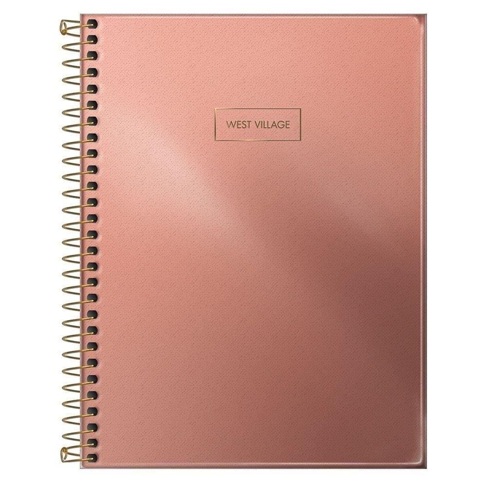 Caderno Espiral Tilibra Colegial Capa Dura West Village Metalizado 10 Matérias 160 Folhas-Embalagem c/ 4 Un. (Sortidos)