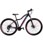 Bicicleta KSW Aro 29 - Câmbio Shimano 24V Freio Hidráulico Grafite/Vermelho