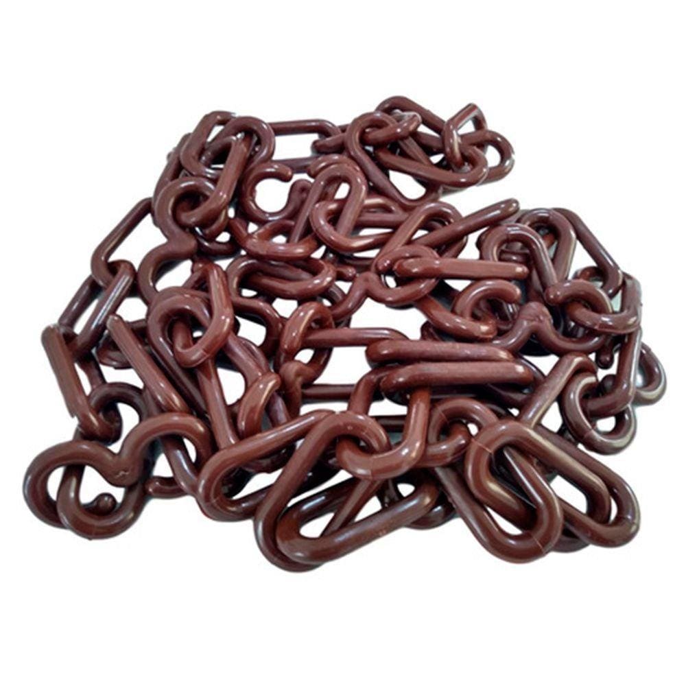 40 Mt Corrente Plástica Isolamento Calha Chuva Elo P Marrom