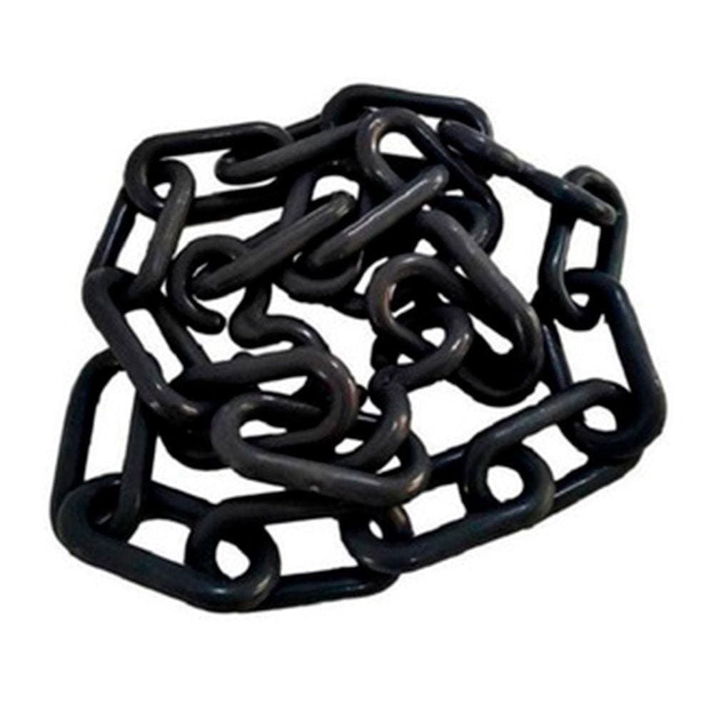 10 Mt Corrente Plástica Segurança Sinalização Elo G Preto