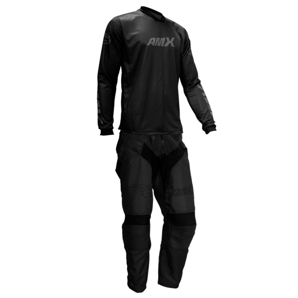 Conjunto Roupa Amx Cross Preto Calça Camisa Trilha Motocross