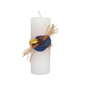 Vela Natalina Decorativa 7x20 Na Cor Branca Enfeite Sua Casa