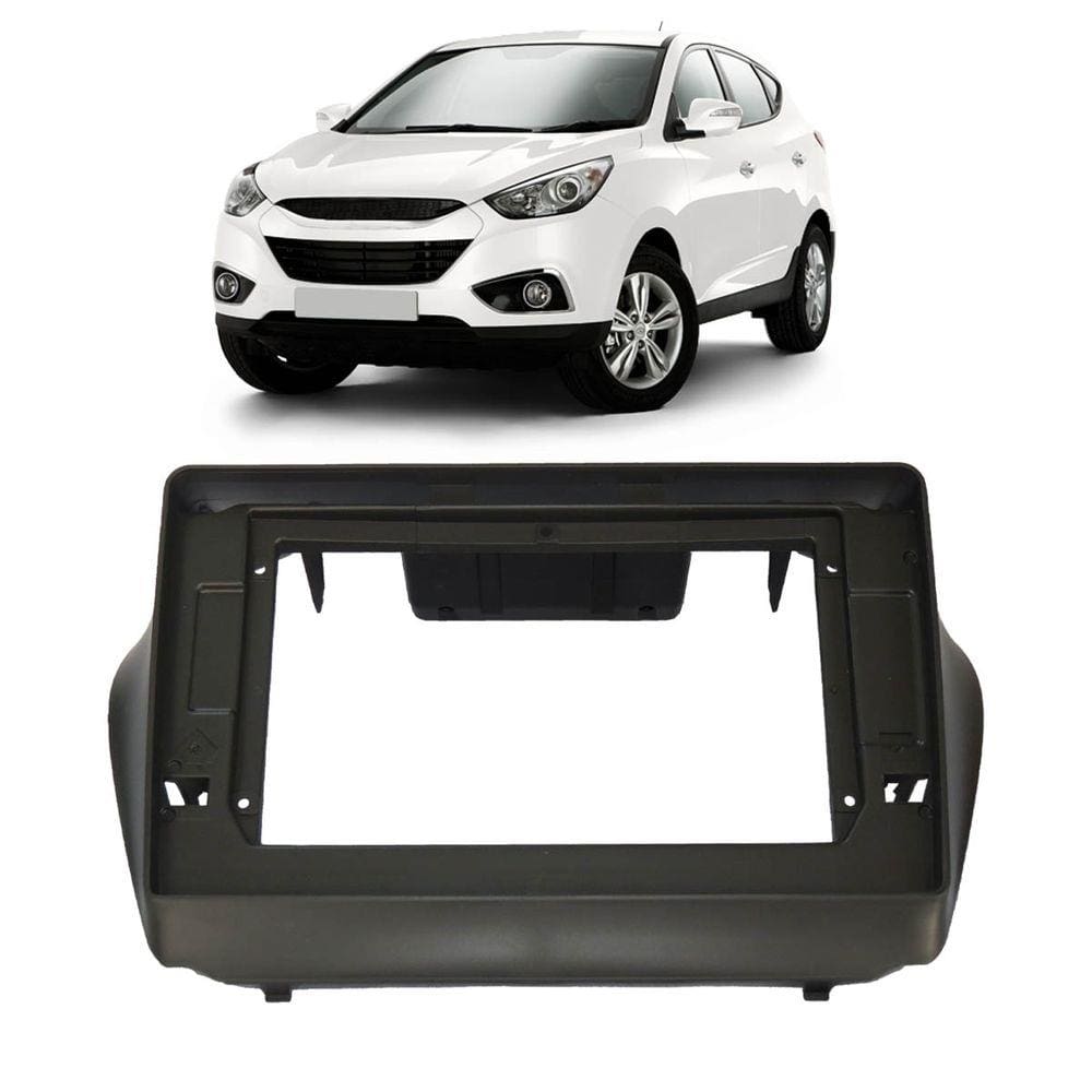 Moldura 2 Din Hyndai IX35 10” 2010 até 2017 - Preto