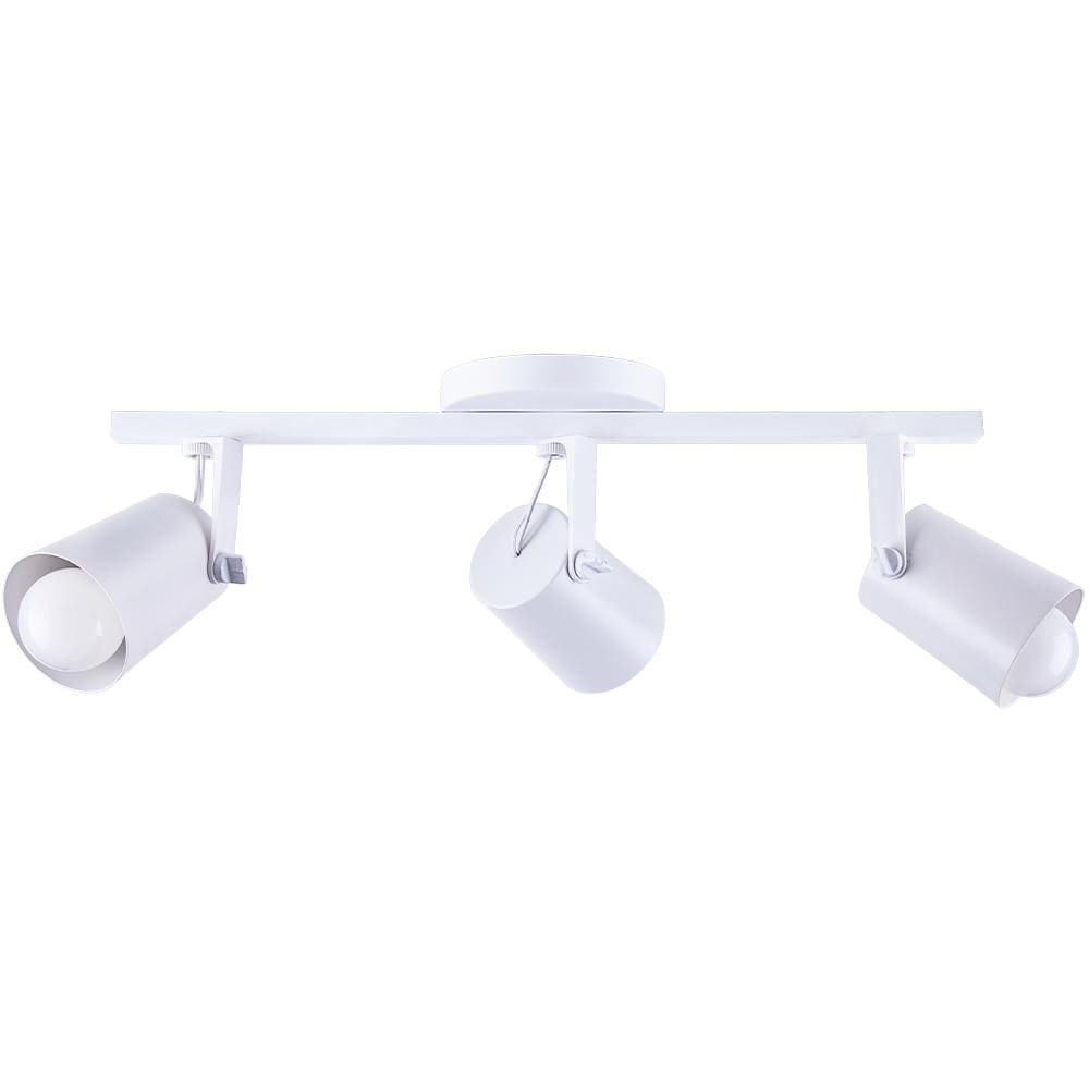 Spot Sobrepor Direcionável Fokus Trilho 03 Lâmpadas E27 Moderno