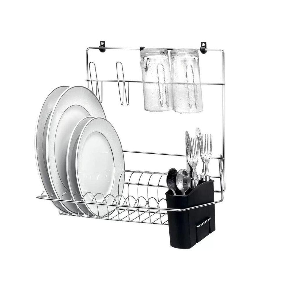 Escorredor Pratos / Copos Cromado Parede Dobrável Arthi 1080
