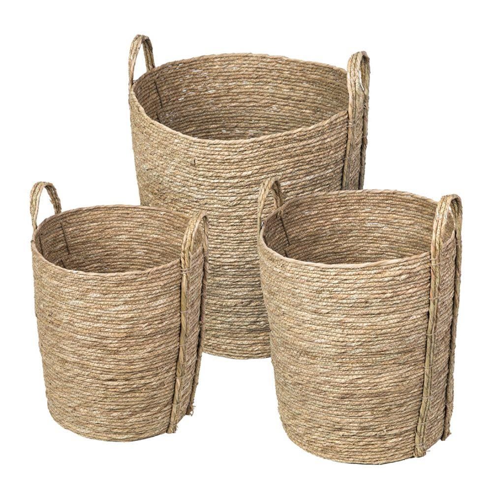Kit 3 Cestos Boxbit Kuta em Fibra Natural