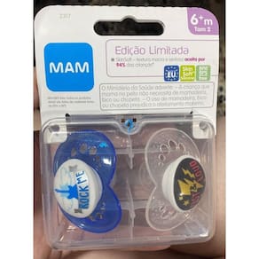 Chupeta MAM Edição Limitada Rock 6+ meses - Embalagem Dupla