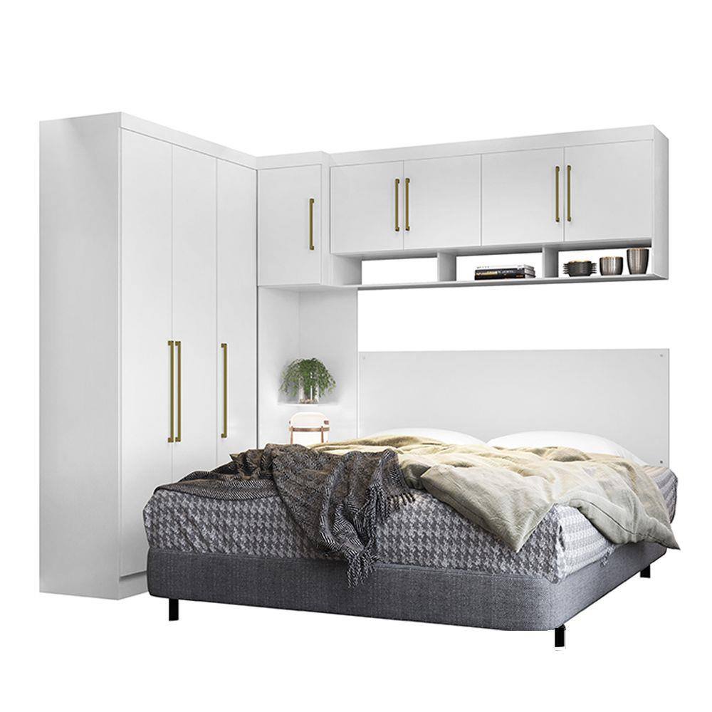 Jogo de Quarto Casal Modulado Modena CP3 Branco - Demóbile - Branco