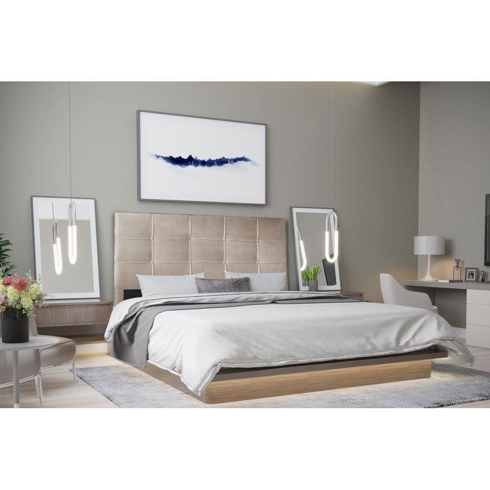 Cabeceira Solteiro 0,90m Roma Suede Bege Dal Poz Estofados