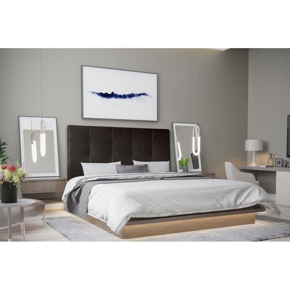 Cabeceira Solteiro 0,90m Roma Suede Marrom Dal Poz Estofados