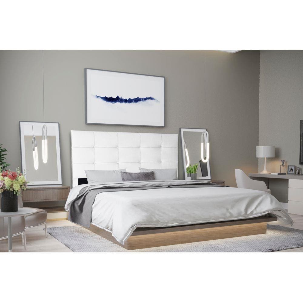 Cabeceira Casal 1,40m Roma Corino Branco Dal Poz Estofados