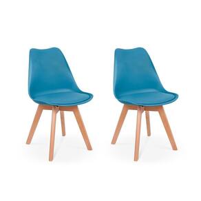 Conjunto 02 Cadeiras Eames Wood Leda Design - Turquesa