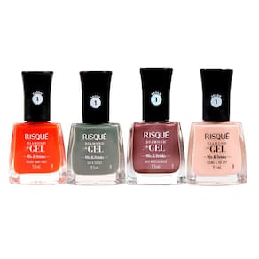 Kit Esmalte Risqué Diamond Gel Mix & Drinks