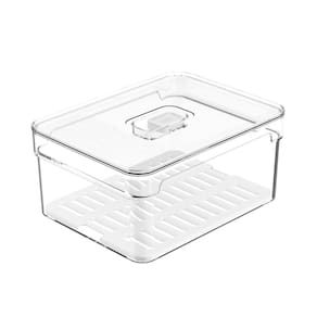 Organizador Porta Mantimento 2,2 Litros Com Tampa Geladeira Fruta Verdura Clear Fresh - OF 400 Ou
