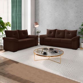 Conjunto de Sofá 2 E 3 Lugares Mamflex Suede Veludo