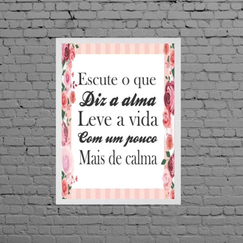 Quadro Leve A Vida Com Mais Calma 33x24cm