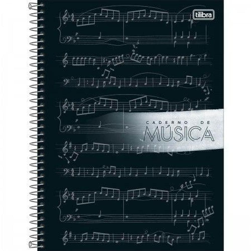 Caderno De Musica Espiral Capa Dura 80 Folhas Tilibra