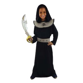 Fantasia de Mago Preto Infantil com Acessórios Cinza
