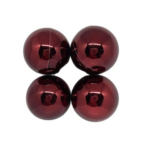 Bola de Natal Vermelha Metalizada 5cm - 4 Und.