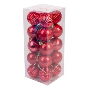 Bola de Natal Kit Vermelho Misto 5cm - 20 Und.