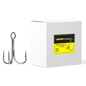 Anzol Pesca Triplo Garatéia Marine Sports Nickel Nº 3/0 - 10 Peças