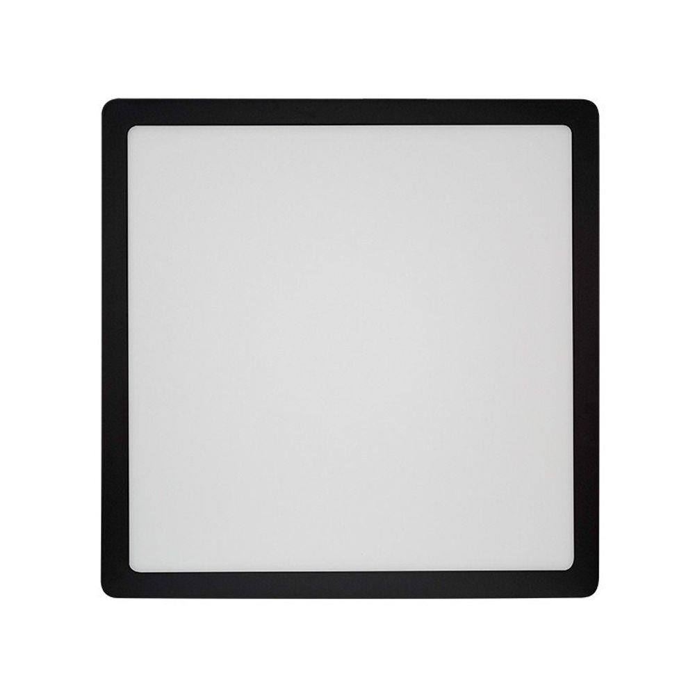 Painel de Led Blumenau Quadrado de Sobrepor 24W Bivolt Preto 4100K Luz Neutra