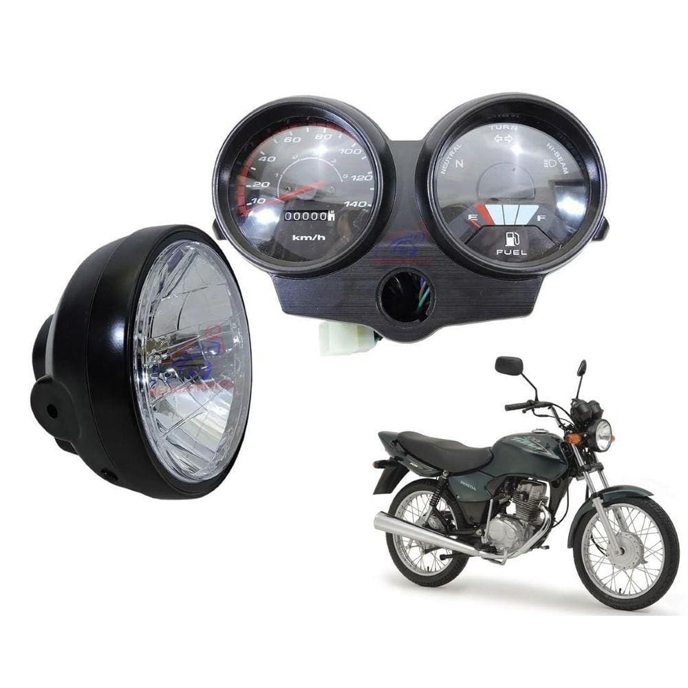 Kit Painel Farol Honda Cg Cargo Titan 125 De 2000 Ate 2004